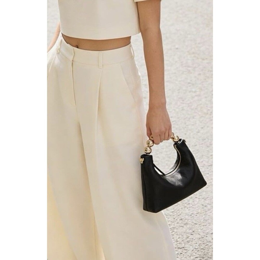 Doris & Jacky Small Top Gold Handle Clutch Purse Pebbled Leather Black - Picture 9 of 9